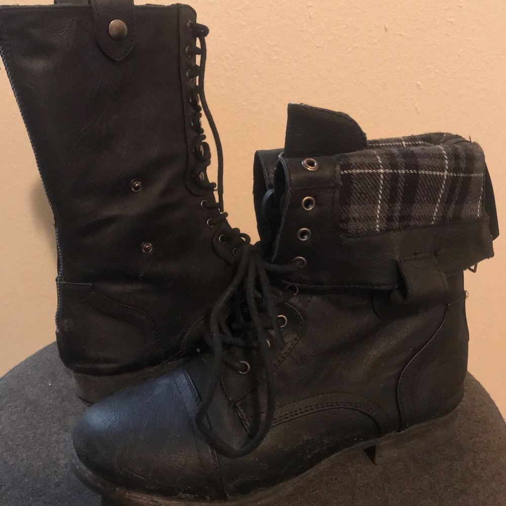 Flannel Lined Combat Boots